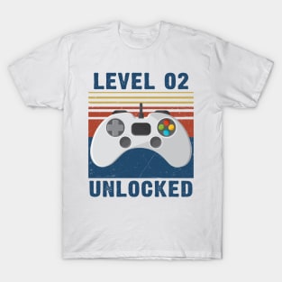 Level 02 unclocked funny gamer unclocked T-Shirt